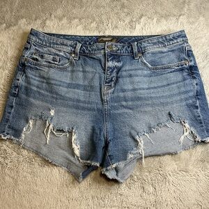Torrid Women's Blue Distressed Jean Shorts size 16.